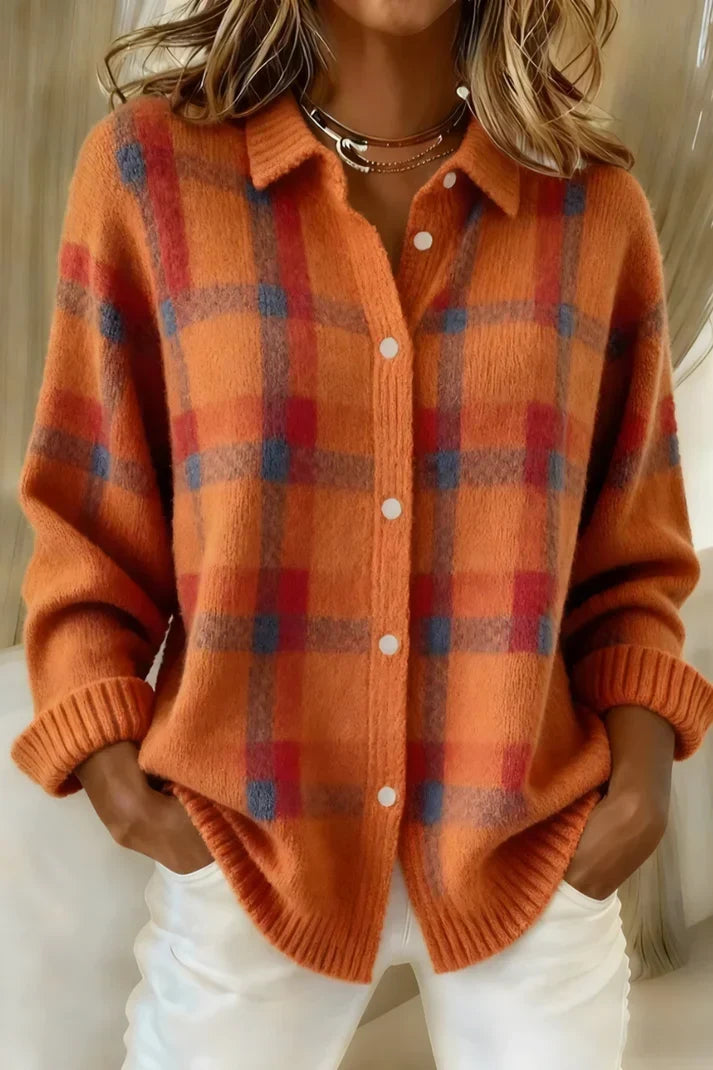 ZAFIRA™ Relaxed Plaid Button-Up Shirt